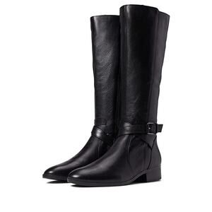 Naturalizer Rena Women's Black Leather Riding Knee-High Boots 6 M